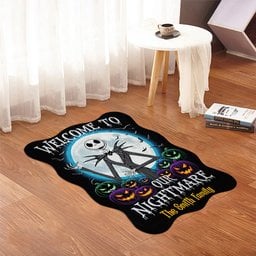 Welcome To Our Nightmare - Personalized Nightmare Shaped Doormat/ Rug – view 6