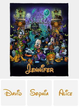 Happy Haunts Room For More - Personalized Mouse Blanket – view 7