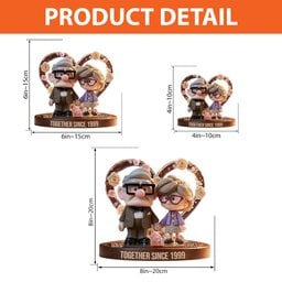 Romantic Love Together Since - Personalized Couple Custom Shaped Acrylic Plaque – view 6