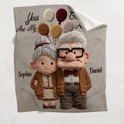 You & Me - Personalized Couple Blanket – view 4