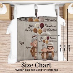 You & Me - Personalized Couple Blanket – view 5