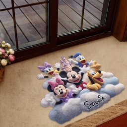 Magical Friends - Personalized Mouse Shaped Doormat/ Rug – view 2