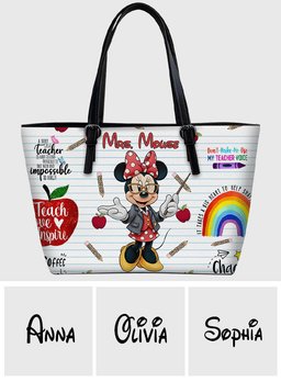 Teach Love Inspire - Personalized Teacher Leather Bag – view 4