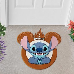 Magical Moments - Personalized Ohana Shaped Doormat/ Rug – view 4