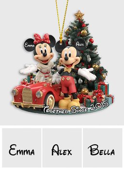 Christmas Couple - Personalized Mouse Ornament – view 8