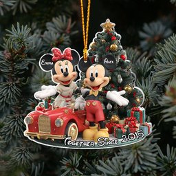 Christmas Couple - Personalized Mouse Ornament – view 7