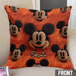 Big Ears Mouse Friend - Personalized Mouse Throw Pillow – view 2