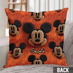 Big Ears Mouse Friend - Personalized Mouse Throw Pillow – view 3