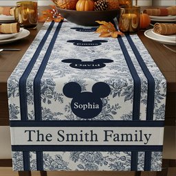 Magical Chinoiserie Fall Decor - Personalized Mouse Table Runner