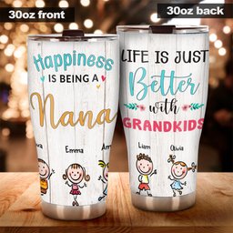 Life Is Just Better With Grandkids - Personalized Mother's Day Grandma Tumbler – view 2