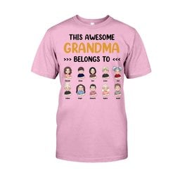 This Awesome Grandpa Grandma Belongs To - Personalized Mother's Day Grandma T-shirt and Hoodie – view 5