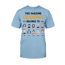 This Awesome Grandpa Grandma Belongs To - Personalized Mother's Day Grandma T-shirt and Hoodie – view 6