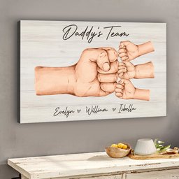 We Are A Team - Personalized Father Canvas And Poster – view 6