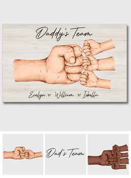 We Are A Team - Personalized Father Canvas And Poster – view 8