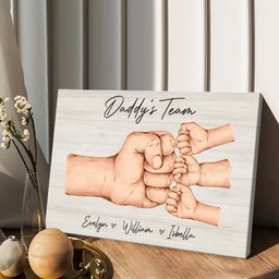 We Are A Team - Personalized Father Canvas And Poster – view 2