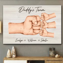 We Are A Team - Personalized Father Canvas And Poster – view 5
