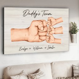 We Are A Team - Personalized Father Canvas And Poster – view 3