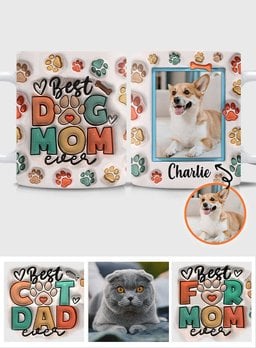 Lovely Dog/Cat Face - Personalized Dog Mug – view 7