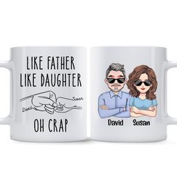 Like Father Like Daughter - Personalized Father Mug – view 7