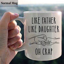 Like Father Like Daughter - Personalized Father Mug – view 3