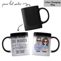 Like Father Like Daughter - Personalized Father Mug – view 5