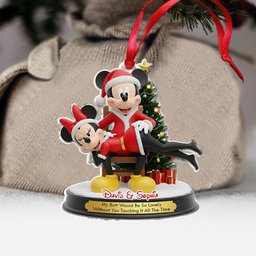 Funny Mouse Couple - Personalized Couple Ornament – view 2