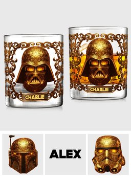Join The Dark Side - Personalized The Force Whiskey Glass – view 6
