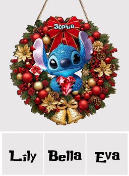 Merry Christmas - Personalized Ohana Custom Shaped Wood Sign – view 6