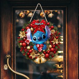 Merry Christmas - Personalized Ohana Custom Shaped Wood Sign – view 3