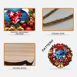 Merry Christmas - Personalized Ohana Custom Shaped Wood Sign – view 4