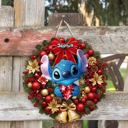 Merry Christmas - Personalized Ohana Custom Shaped Wood Sign – view 2