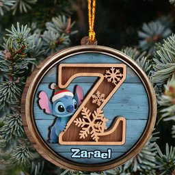 Ohana Means Family - Personalized Ohana 2 Layered Wooden Ornament – view 4