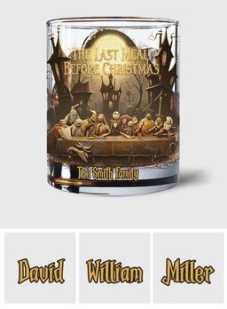 THE LAST MEAL BEFORE CHRISTMAS - Personalized Nightmare Whiskey Glass – view 6