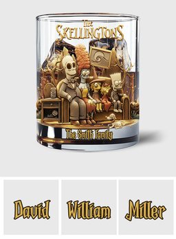 The Skellingtons - Personalized Nightmare Whiskey Glass – view 6