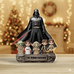 Best Dad In The Galaxy - Christmas Gift for Dad - Personalized The Force Custom Shaped Acrylic Plaque – view 3