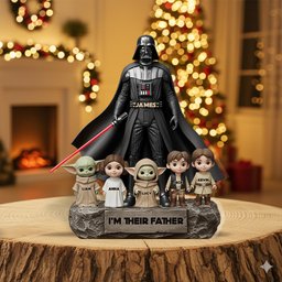 Best Dad In The Galaxy - Christmas Gift for Dad - Personalized The Force Custom Shaped Acrylic Plaque – view 2