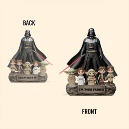 Best Dad In The Galaxy - Christmas Gift for Dad - Personalized The Force Custom Shaped Acrylic Plaque – view 4
