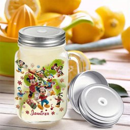 Magical Christmas - Personalized Mouse Mason Jar Cup – view 5