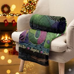 Nightmare Family Christmas Gift for Mom, Nana, Gigi - Personalized Blanket – view 3