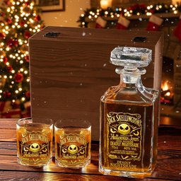 Christmas Gift for Dad, Husband - Personalized Nightmare Whiskey Decanter Set – view 5