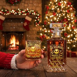 Christmas Gift for Dad, Husband - Personalized Nightmare Whiskey Decanter Set – view 3