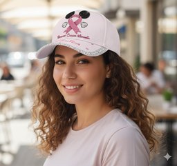 Gems Glitter Tackle Breat Cancer Baseball Cap - Personalized Breast Cancer Awareness Classic Cap – view 7