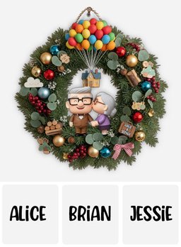 Old Couple Holiday - Personalized Couple Custom Shaped Wood Sign – view 6