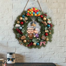 Old Couple Holiday - Personalized Couple Custom Shaped Wood Sign – view 2