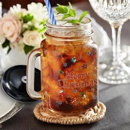 Merry Christmas - Personalized Mouse Mason Jar Cup – view 4