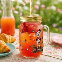 Merry Christmas - Personalized Mouse Mason Jar Cup – view 6