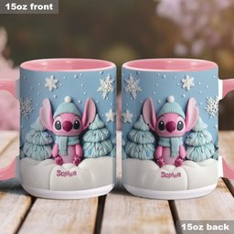 Merry Christmas - Personalized Ohana Accent Mug – view 4