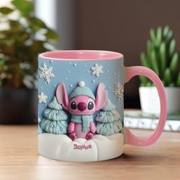 Merry Christmas - Personalized Ohana Accent Mug – view 2