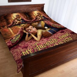 My Favorite Things To Do Is You - Personalized Couple Quilt Set – view 4