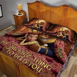 My Favorite Things To Do Is You - Personalized Couple Quilt Set – view 5